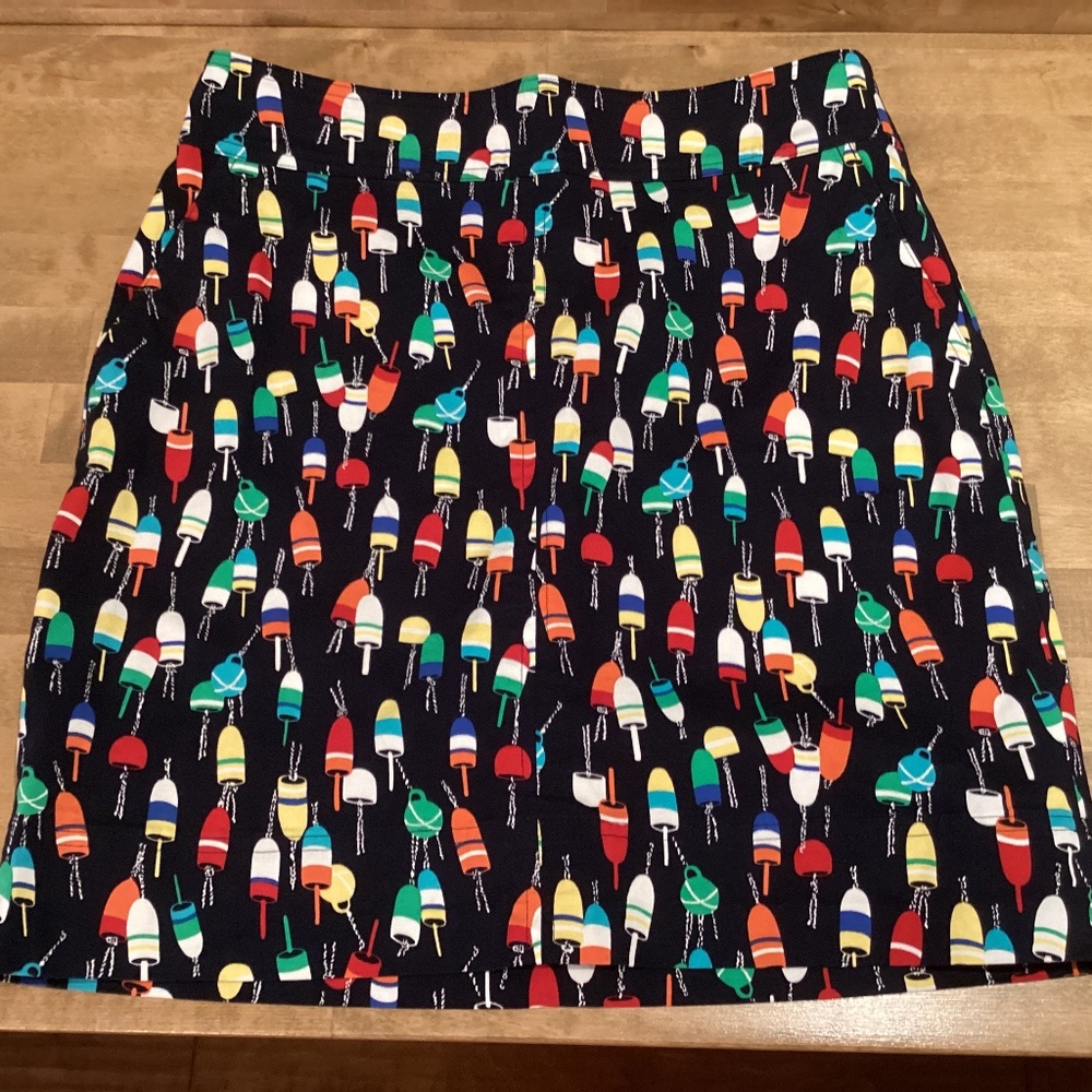Petite Talbots Multi-color Nautical Themed Skirt Size 8P